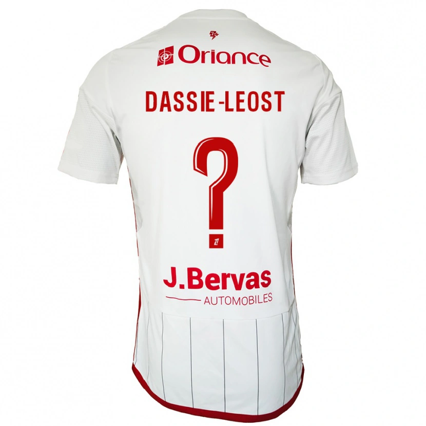 Danxen Homem Camisola Leila Dassie-Leost #0 Branco Vermelho Alternativa 2025/26 Camisa Brasil