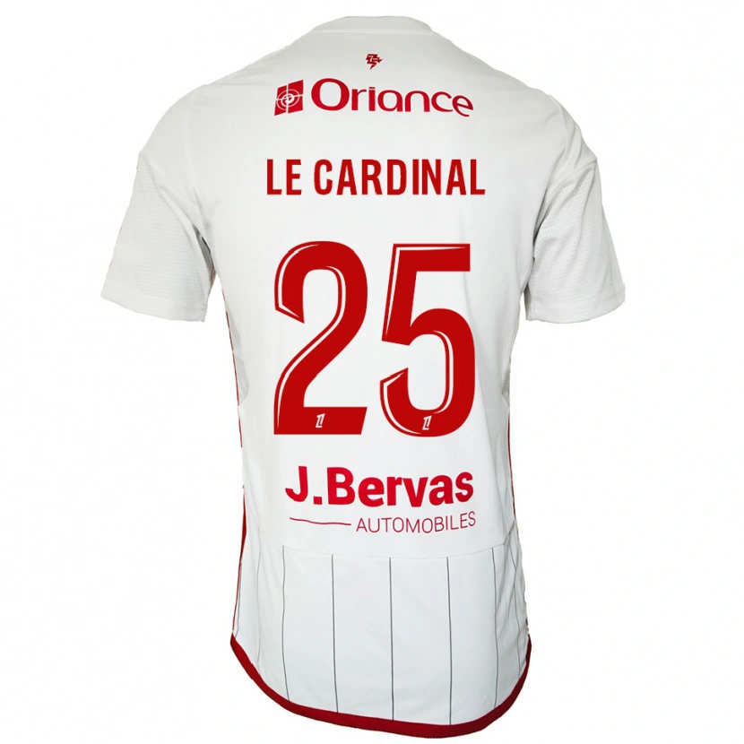 Danxen Homem Camisola Julien Le Cardinal #25 Branco Vermelho Alternativa 2025/26 Camisa Brasil