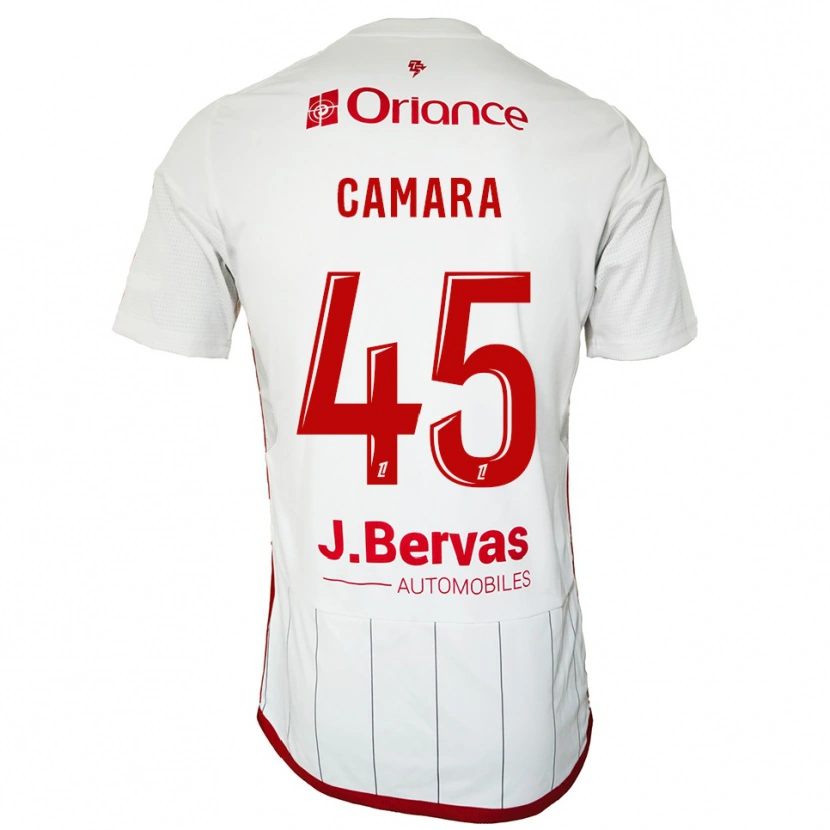 Danxen Homem Camisola Mahdi Camara #45 Branco Vermelho Alternativa 2025/26 Camisa Brasil