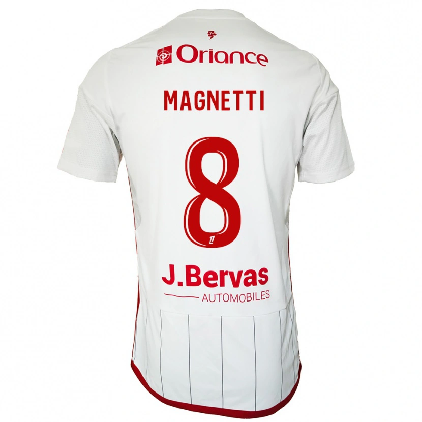 Danxen Homem Camisola Hugo Magnetti #8 Branco Vermelho Alternativa 2025/26 Camisa Brasil