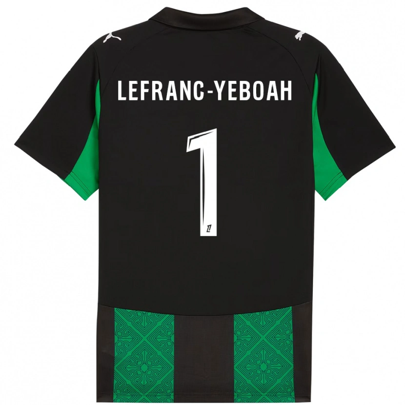 Danxen Homem Camisola Daïvy Lefranc-Yeboah #1 Preto Verde Alternativa 2025/26 Camisa Brasil