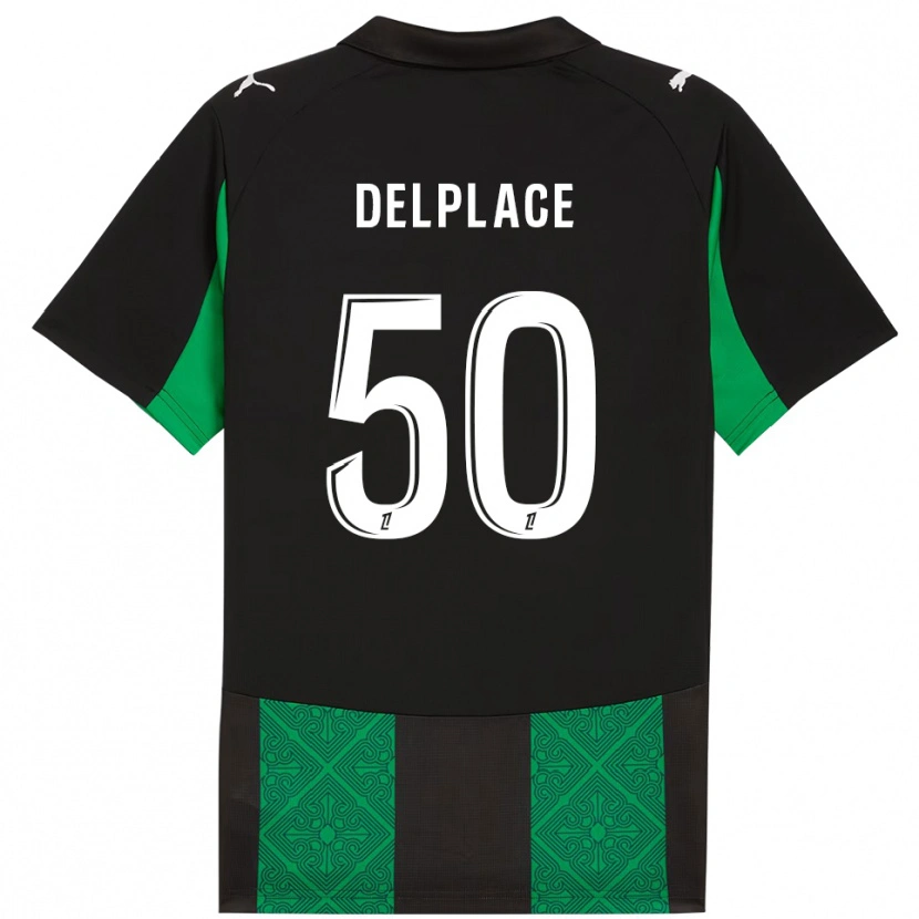 Danxen Homem Camisola Adam Delplace #50 Preto Verde Alternativa 2025/26 Camisa Brasil