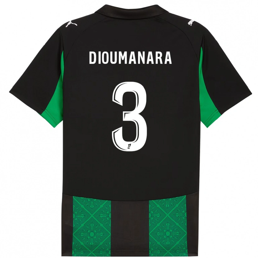 Danxen Homem Camisola Sidi Dioumanara #3 Preto Verde Alternativa 2025/26 Camisa Brasil