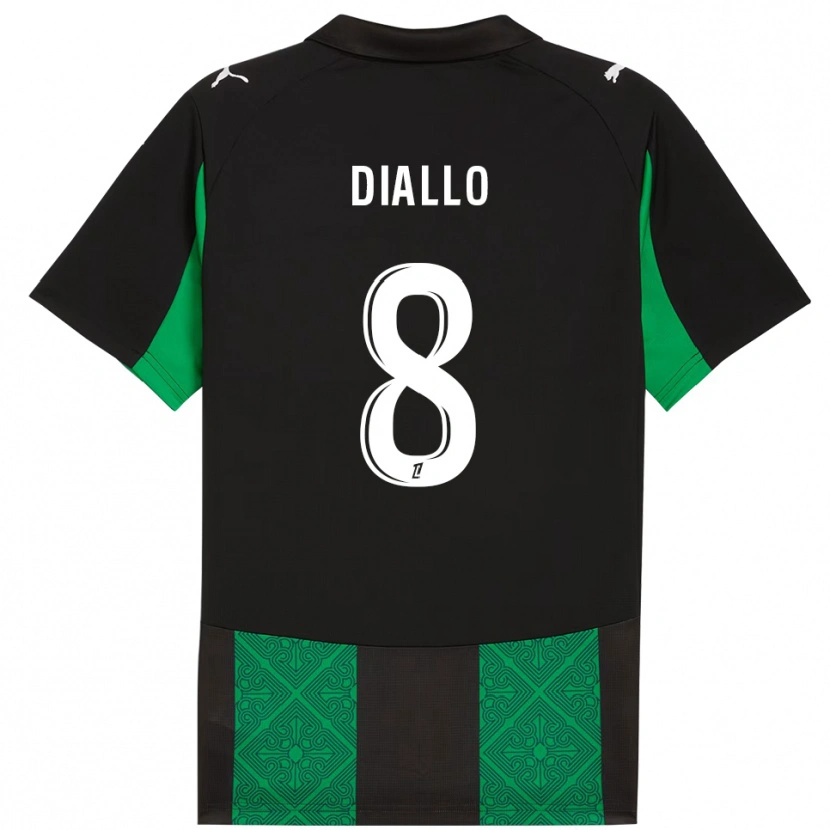Danxen Homem Camisola Alpha Diallo #8 Preto Verde Alternativa 2025/26 Camisa Brasil