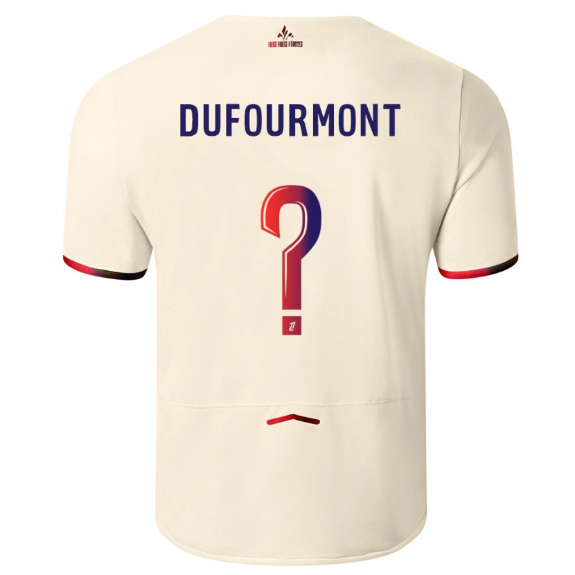 Danxen Homem Camisola Eléa Dufourmont #0 Branco Sujo Vermelho Alternativa 2025/26 Camisa Brasil