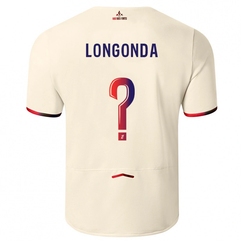 Danxen Homem Camisola Jean-Pierre Longonda #0 Branco Sujo Vermelho Alternativa 2025/26 Camisa Brasil