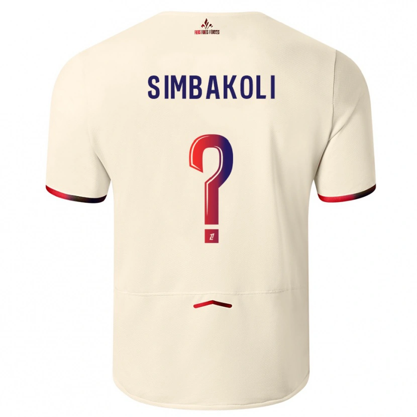 Danxen Homem Camisola Mamadou Simbakoli #0 Branco Sujo Vermelho Alternativa 2025/26 Camisa Brasil