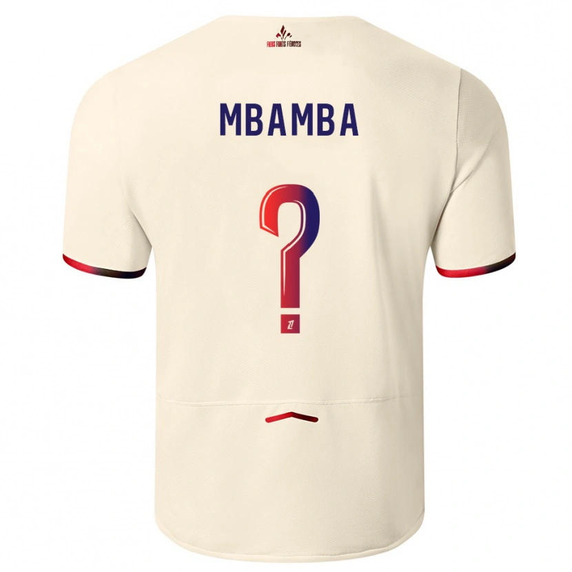 Danxen Homem Camisola Lucas Mbamba #0 Branco Sujo Vermelho Alternativa 2025/26 Camisa Brasil