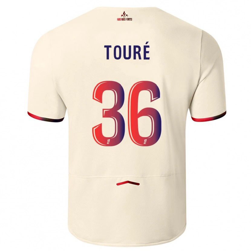 Danxen Homem Camisola Ousmane Touré #36 Branco Sujo Vermelho Alternativa 2025/26 Camisa Brasil