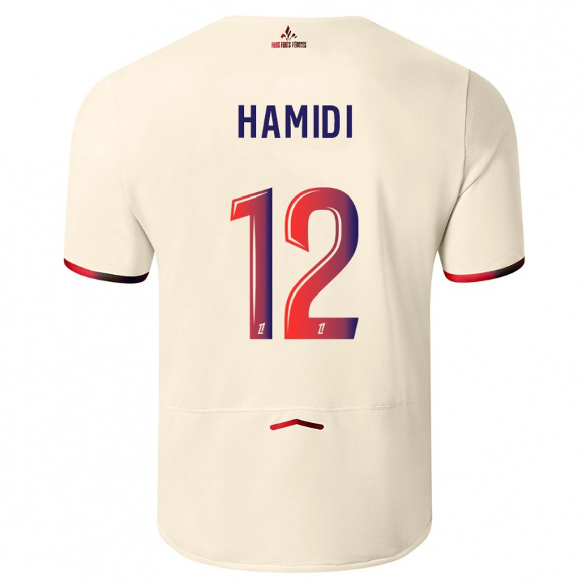 Danxen Homem Camisola Kamel Hamidi #12 Branco Sujo Vermelho Alternativa 2025/26 Camisa Brasil