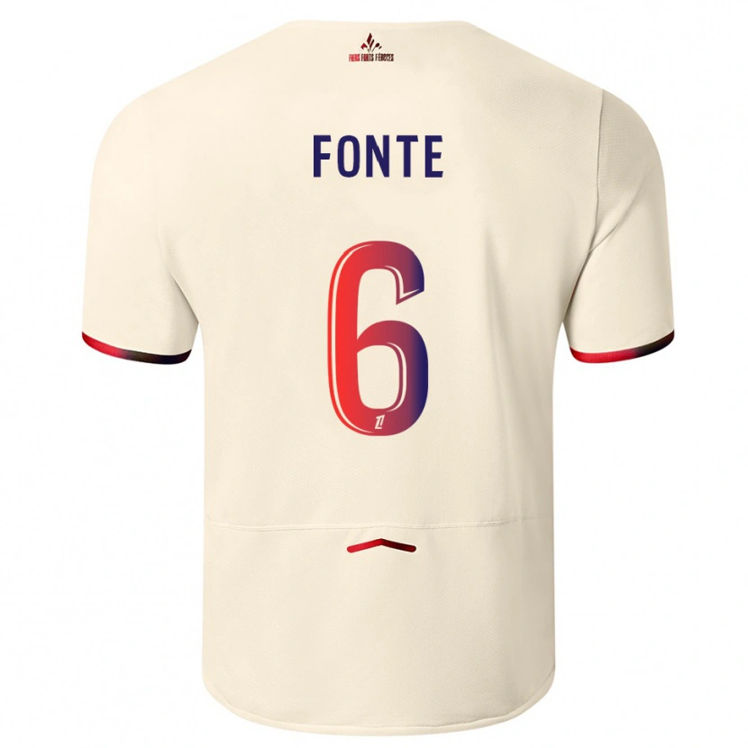 Danxen Homem Camisola Jose Fonte #6 Branco Sujo Vermelho Alternativa 2025/26 Camisa Brasil