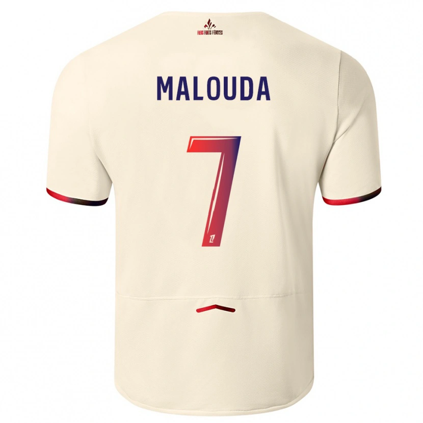 Danxen Homem Camisola Aaron Malouda #7 Branco Sujo Vermelho Alternativa 2025/26 Camisa Brasil