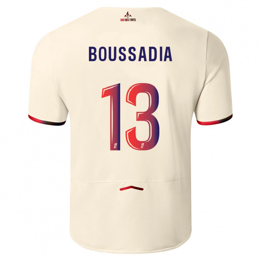 Danxen Homem Camisola Saad Boussadia #13 Branco Sujo Vermelho Alternativa 2025/26 Camisa Brasil