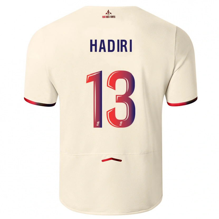 Danxen Homem Camisola Elias Hadiri #13 Branco Sujo Vermelho Alternativa 2025/26 Camisa Brasil