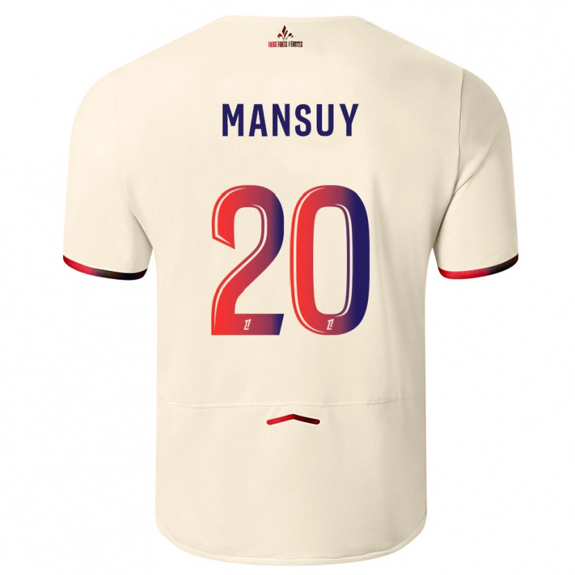 Danxen Homem Camisola Heloise Mansuy #20 Branco Sujo Vermelho Alternativa 2025/26 Camisa Brasil
