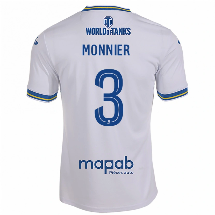 Danxen Homem Camisola Isaac Monnier #3 Branco Azul Celeste Alternativa 2025/26 Camisa Brasil