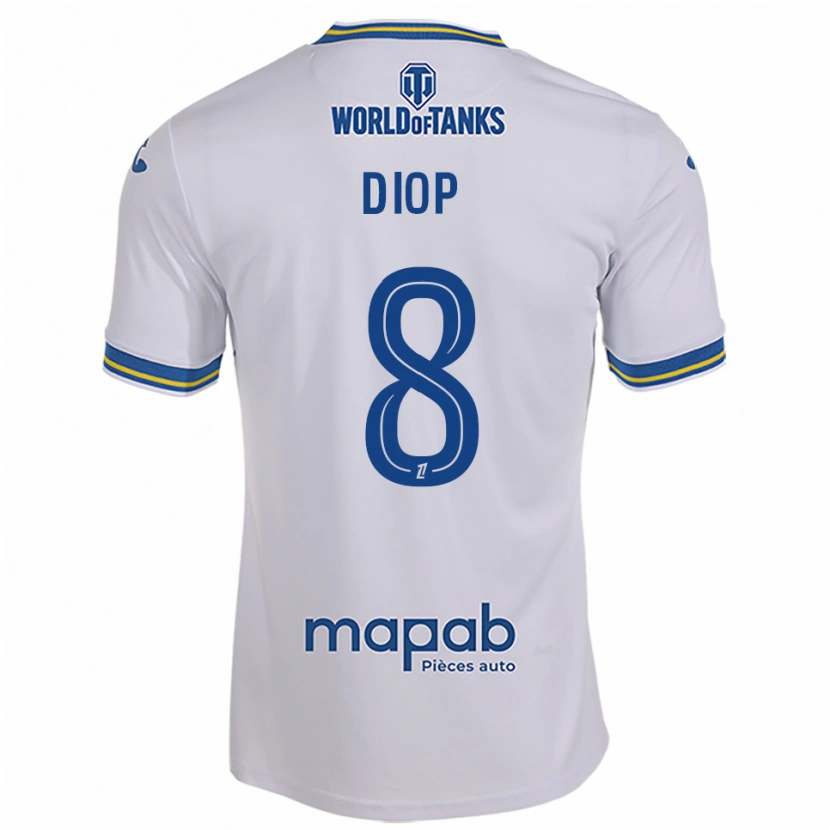 Danxen Homem Camisola Samba Diop #8 Branco Azul Celeste Alternativa 2025/26 Camisa Brasil