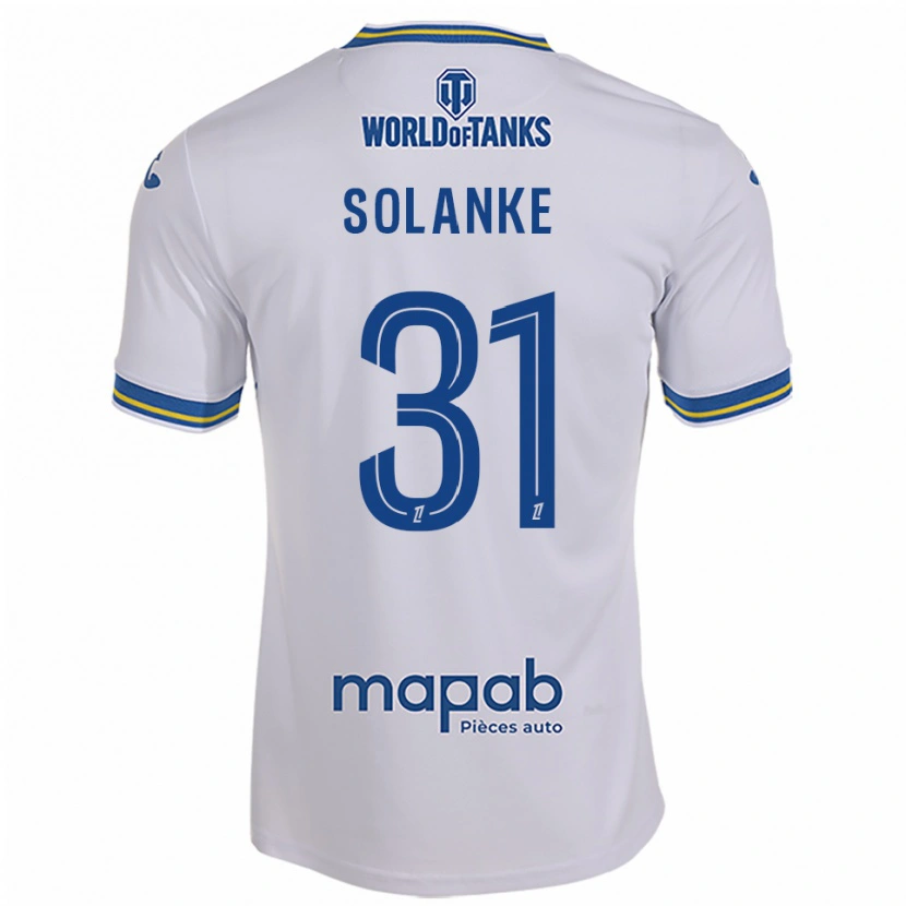 Danxen Homem Camisola Ade Solanke #31 Branco Azul Celeste Alternativa 2025/26 Camisa Brasil