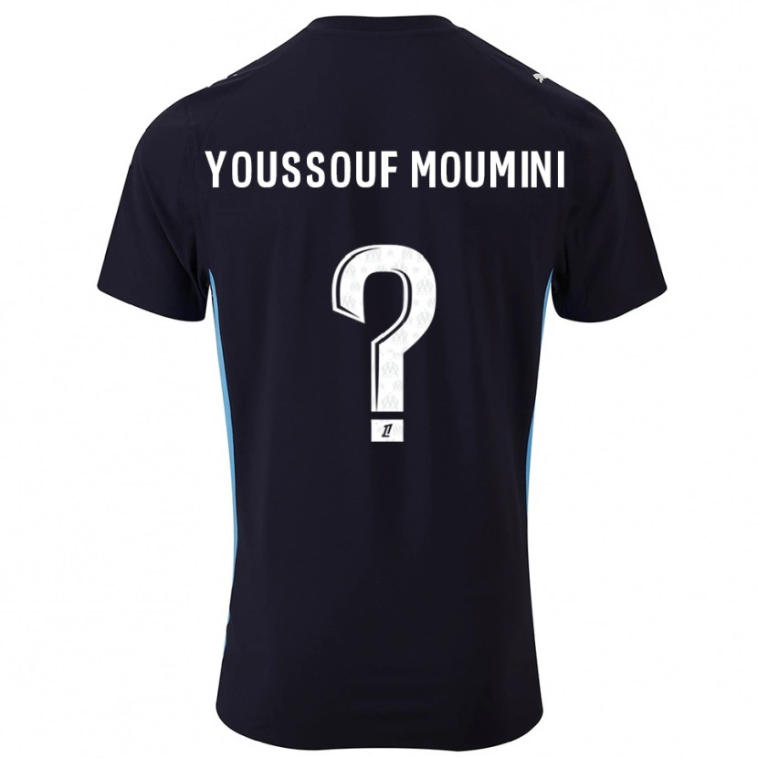 Danxen Homem Camisola Yakine Youssouf Moumini #0 Preto Azul Celeste Alternativa 2025/26 Camisa Brasil