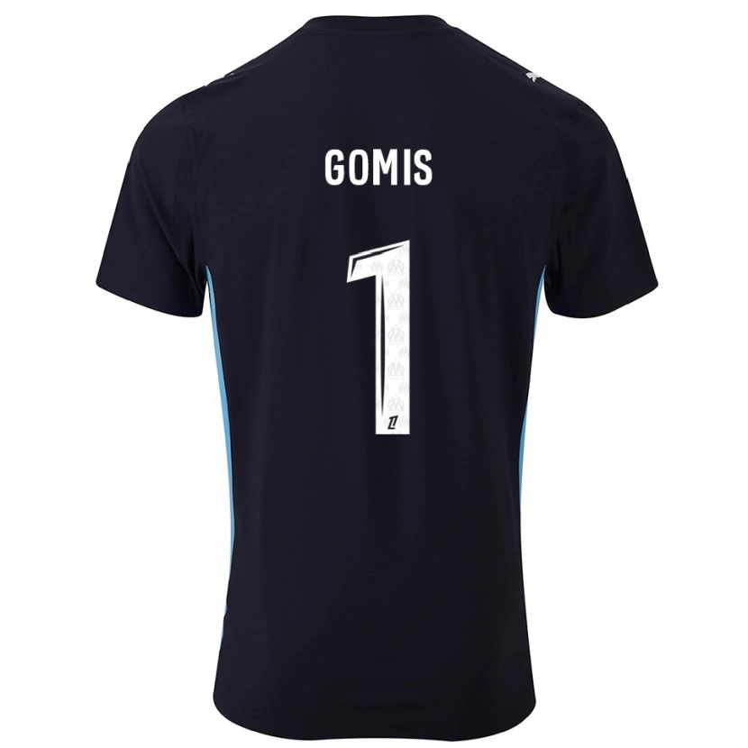 Danxen Homem Camisola Ibrahim Gomis #1 Preto Azul Celeste Alternativa 2025/26 Camisa Brasil