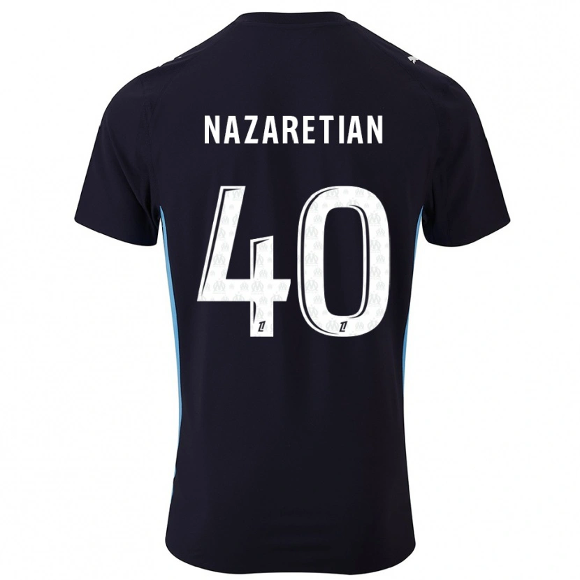 Danxen Homem Camisola Manuel Nazaretian #40 Preto Azul Celeste Alternativa 2025/26 Camisa Brasil