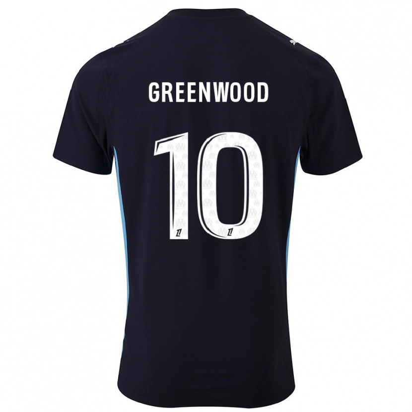 Danxen Homem Camisola Mason Greenwood #10 Preto Azul Celeste Alternativa 2025/26 Camisa Brasil