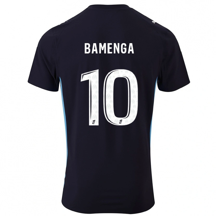 Danxen Homem Camisola Naomie Bamenga #10 Preto Azul Celeste Alternativa 2025/26 Camisa Brasil