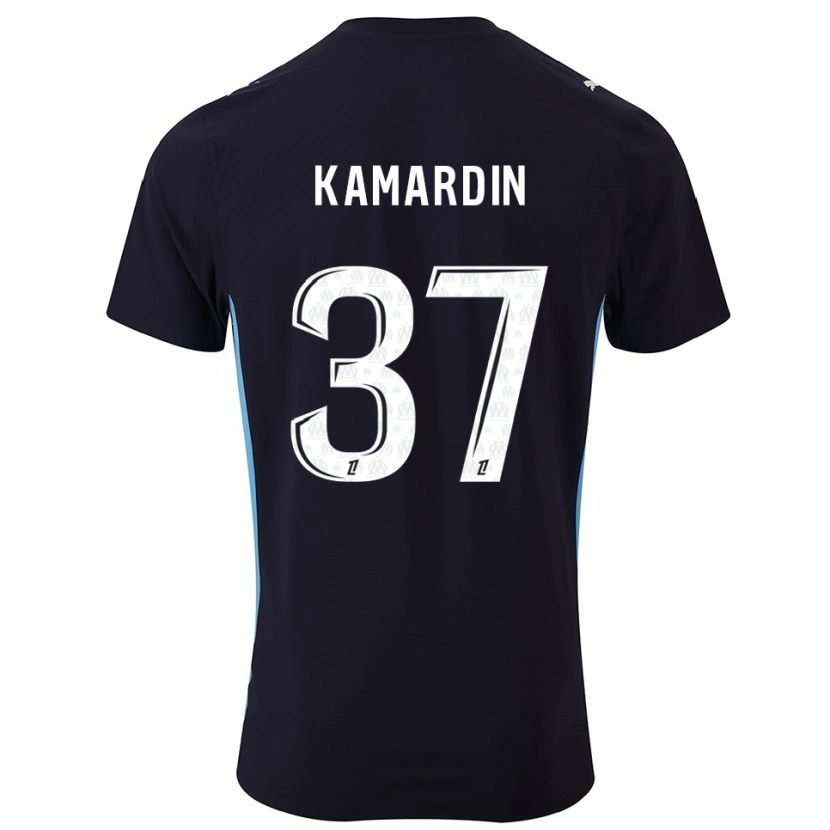 Danxen Homem Camisola Aaron Kamardin #37 Preto Azul Celeste Alternativa 2025/26 Camisa Brasil
