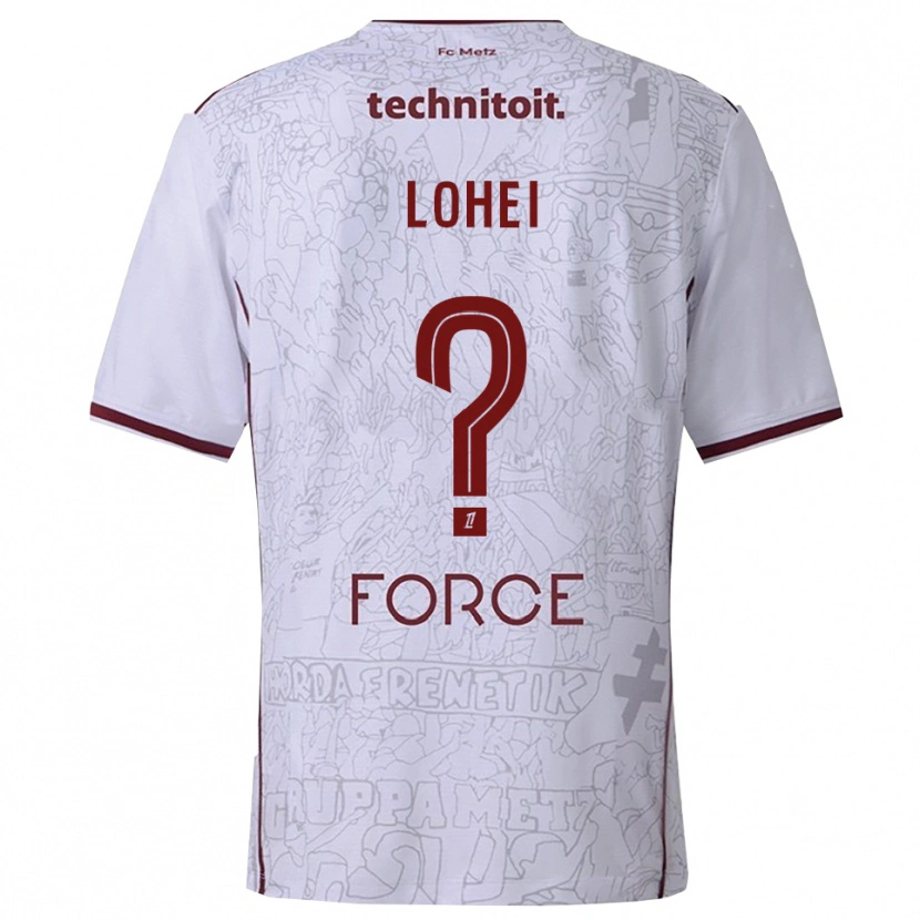 Danxen Homem Camisola Fabio Lohei #0 Branco Borgonha Alternativa 2025/26 Camisa Brasil