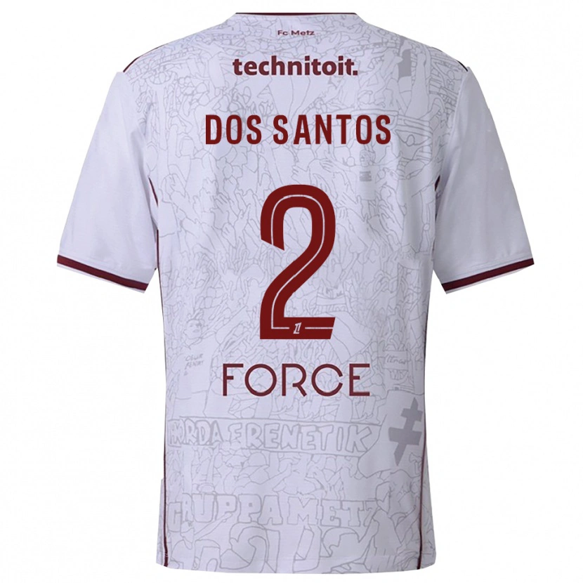 Danxen Homem Camisola Tahirys Dos Santos #2 Branco Borgonha Alternativa 2025/26 Camisa Brasil