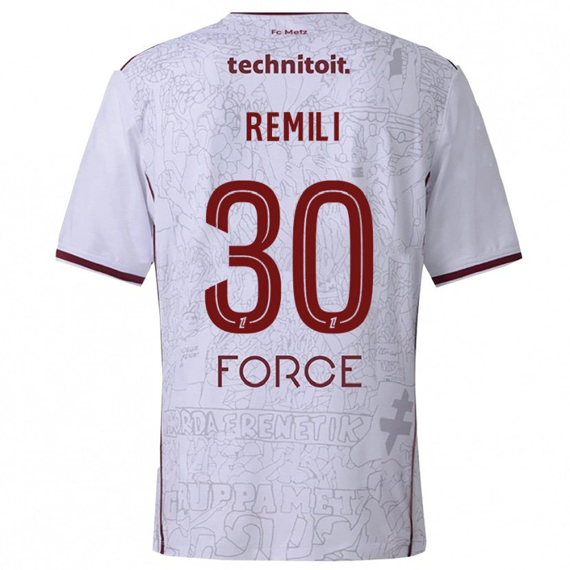 Danxen Homem Camisola Célia Remili #30 Branco Borgonha Alternativa 2025/26 Camisa Brasil