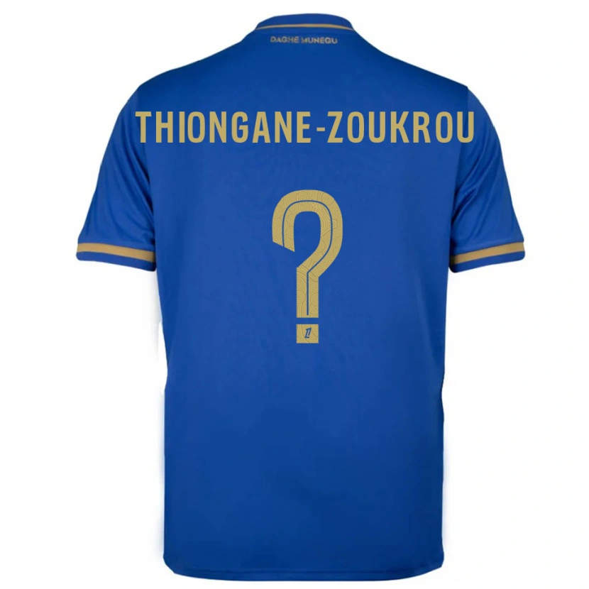 Danxen Homem Camisola Ackah-Tidiane Thiongane-Zoukrou #0 Azul Dourado Alternativa 2025/26 Camisa Brasil