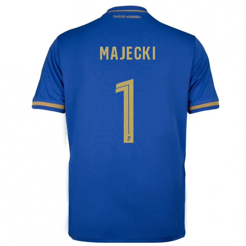 Danxen Homem Camisola Radoslaw Majecki #1 Azul Dourado Alternativa 2025/26 Camisa Brasil