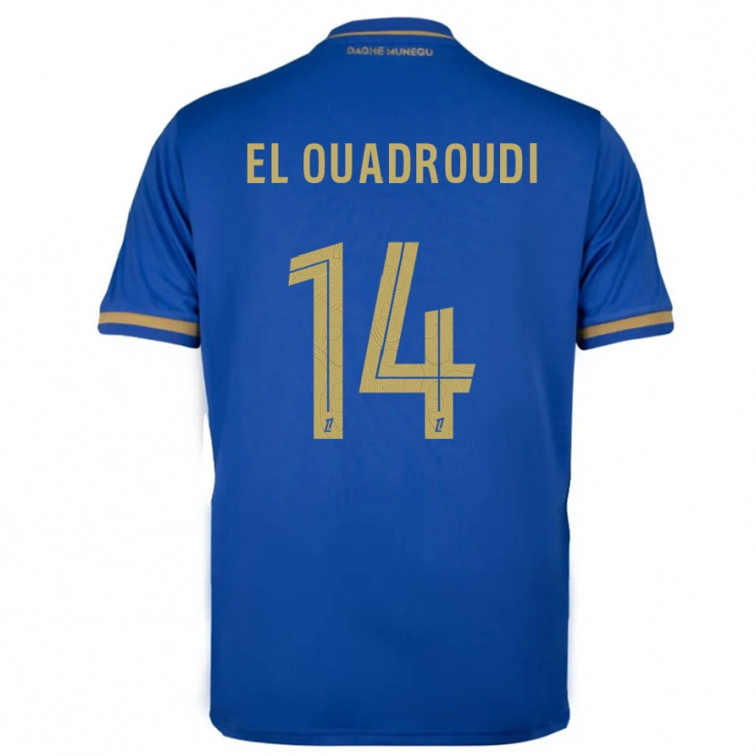 Danxen Homem Camisola Imrane El Ouaroudi #14 Azul Dourado Alternativa 2025/26 Camisa Brasil
