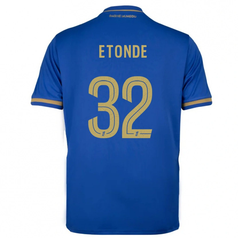 Danxen Homem Camisola Romaric Etonde #32 Azul Dourado Alternativa 2025/26 Camisa Brasil