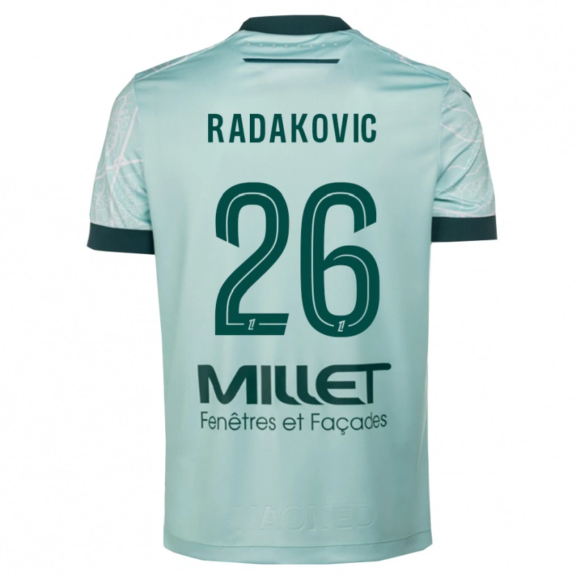 Danxen Homem Camisola Uros Radakovic #26 Verde Branco Alternativa 2025/26 Camisa Brasil