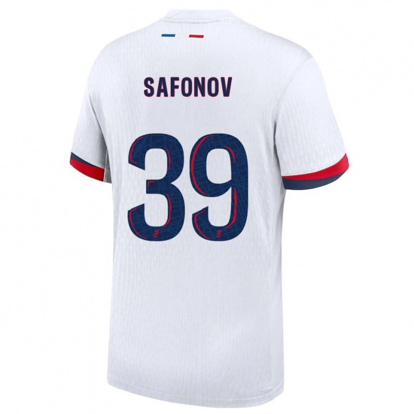 Danxen Homem Camisola Matvey Safonov #39 Branco Vermelho Alternativa 2025/26 Camisa Brasil