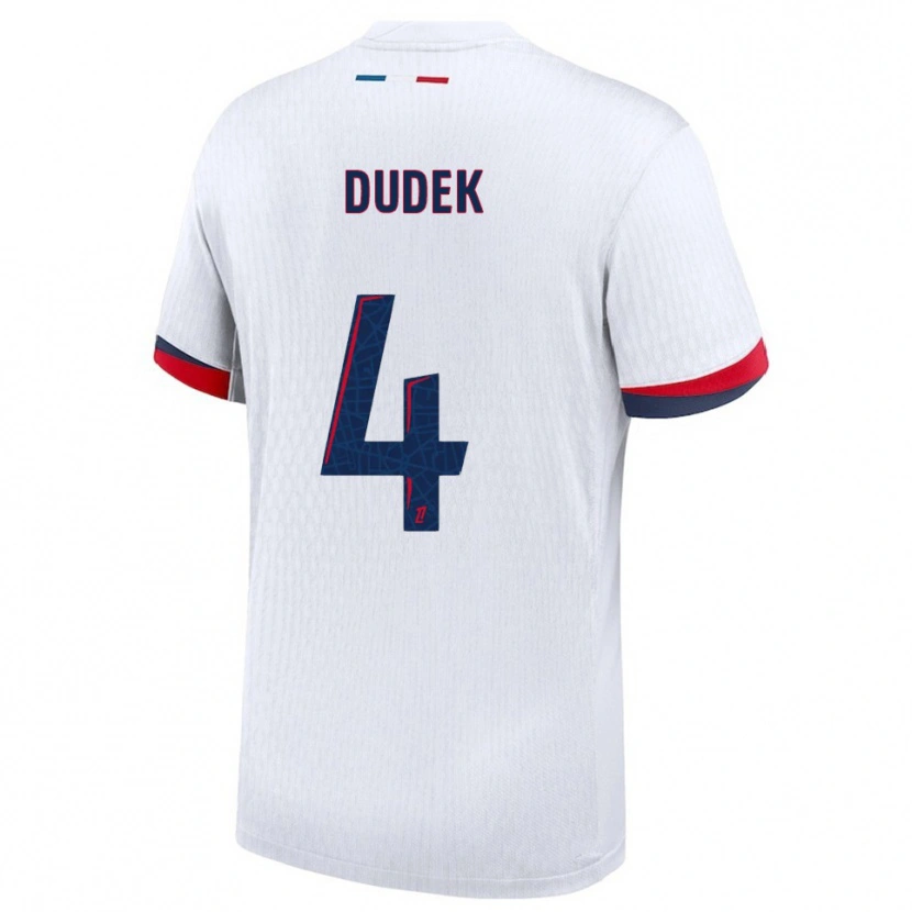 Danxen Homem Camisola Paulina Dudek #4 Branco Vermelho Alternativa 2025/26 Camisa Brasil