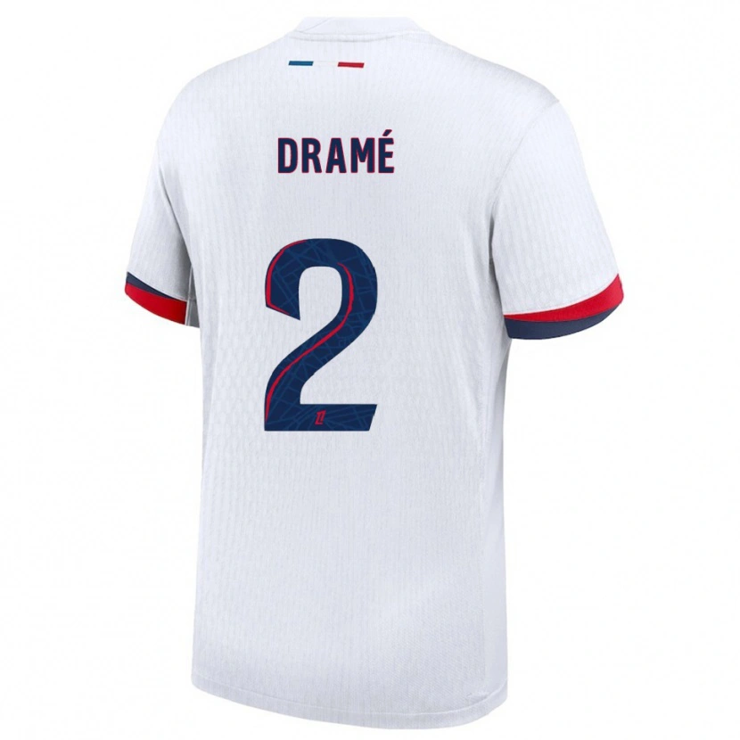 Danxen Homem Camisola Abdou Fanné-Dramé #2 Branco Vermelho Alternativa 2025/26 Camisa Brasil