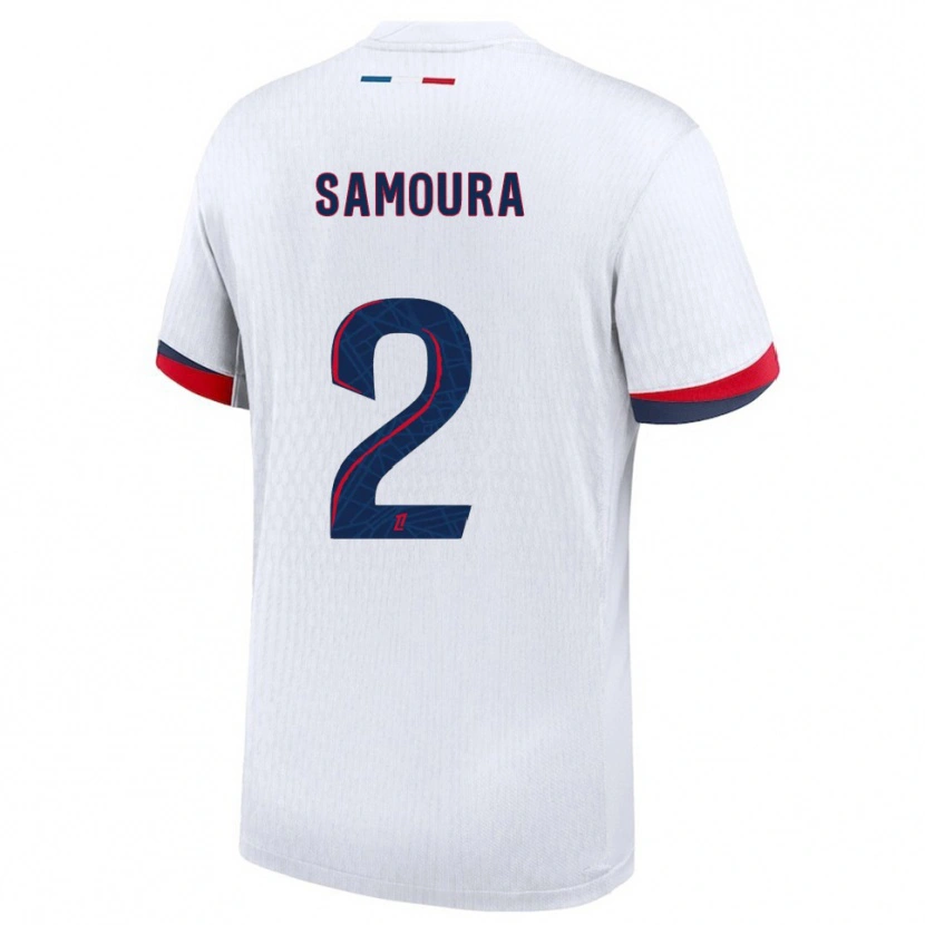 Danxen Homem Camisola Thiniba Samoura #2 Branco Vermelho Alternativa 2025/26 Camisa Brasil