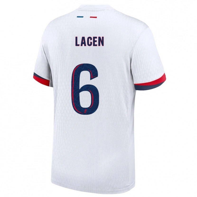 Danxen Homem Camisola Michaël Lacen #6 Branco Vermelho Alternativa 2025/26 Camisa Brasil