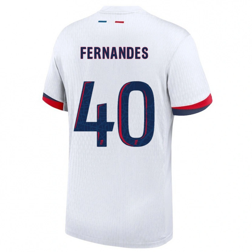 Danxen Homem Camisola Alyssa Fernandes #40 Branco Vermelho Alternativa 2025/26 Camisa Brasil