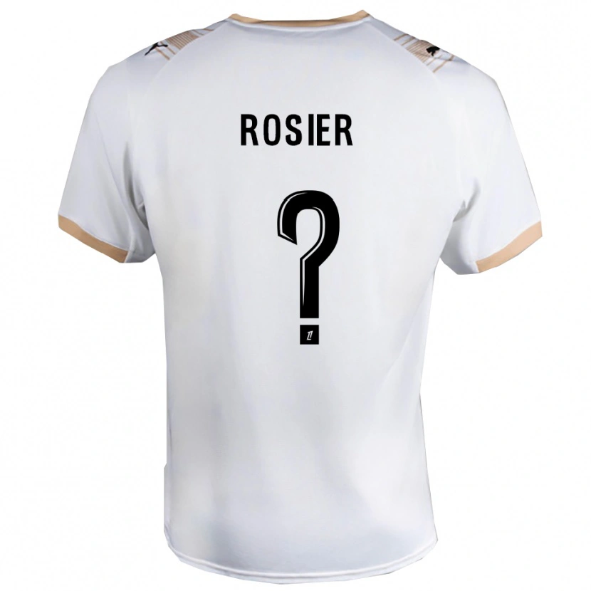 Danxen Homem Camisola Mathys Rosier #0 Branco Preto Alternativa 2025/26 Camisa Brasil