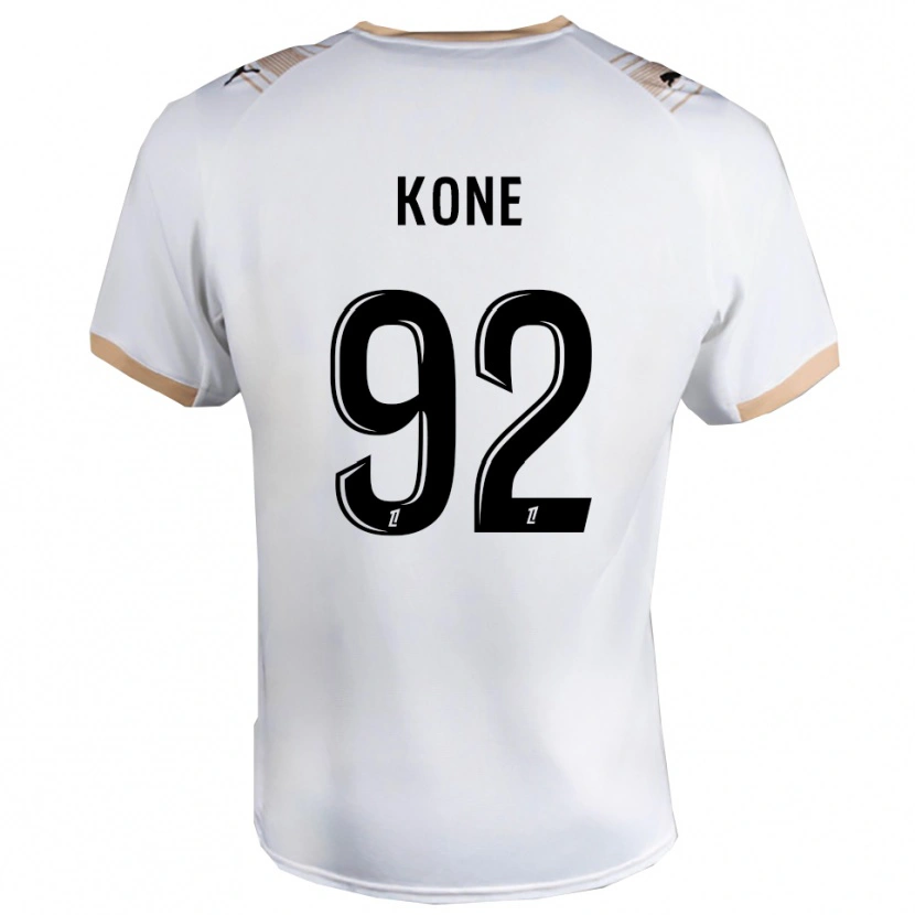 Danxen Homem Camisola Abdoul Koné #92 Branco Preto Alternativa 2025/26 Camisa Brasil