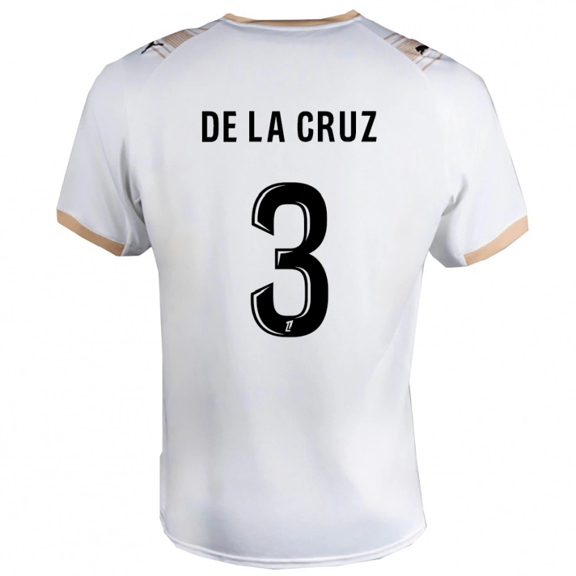 Danxen Homem Camisola Maiky De La Cruz #3 Branco Preto Alternativa 2025/26 Camisa Brasil