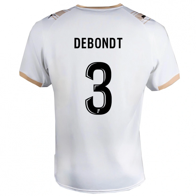 Danxen Homem Camisola Maël Debondt #3 Branco Preto Alternativa 2025/26 Camisa Brasil