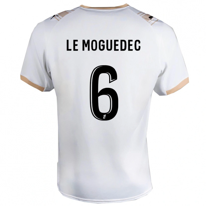 Danxen Homem Camisola Anaële Le Moguédec #6 Branco Preto Alternativa 2025/26 Camisa Brasil
