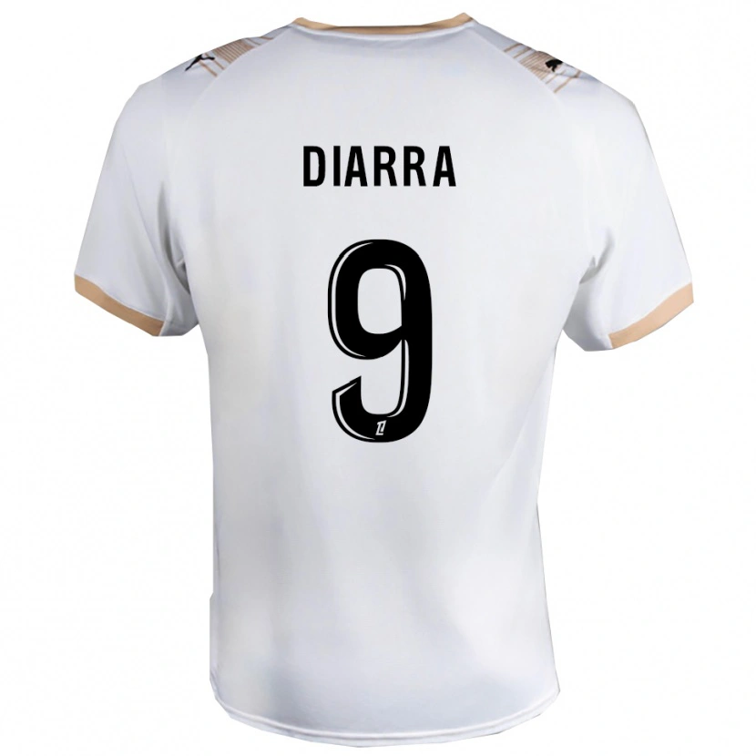 Danxen Homem Camisola Thiemoko Diarra #9 Branco Preto Alternativa 2025/26 Camisa Brasil
