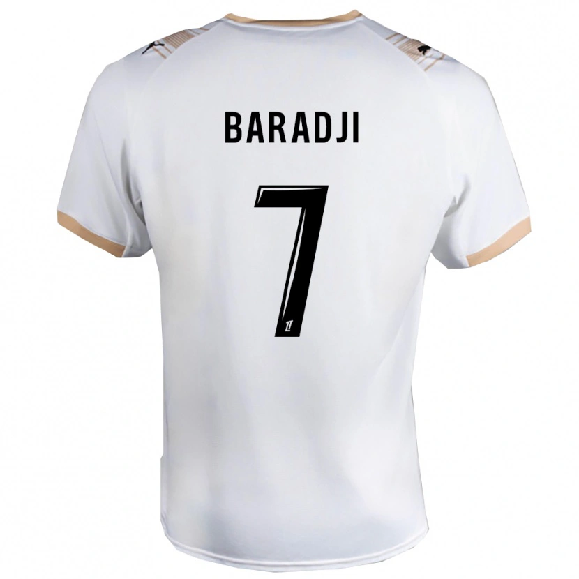 Danxen Homem Camisola Adama Baradji #7 Branco Preto Alternativa 2025/26 Camisa Brasil