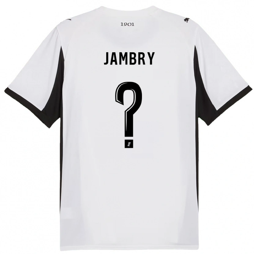 Danxen Homem Camisola Melvin Jambry #0 Branco Preto Alternativa 2025/26 Camisa Brasil